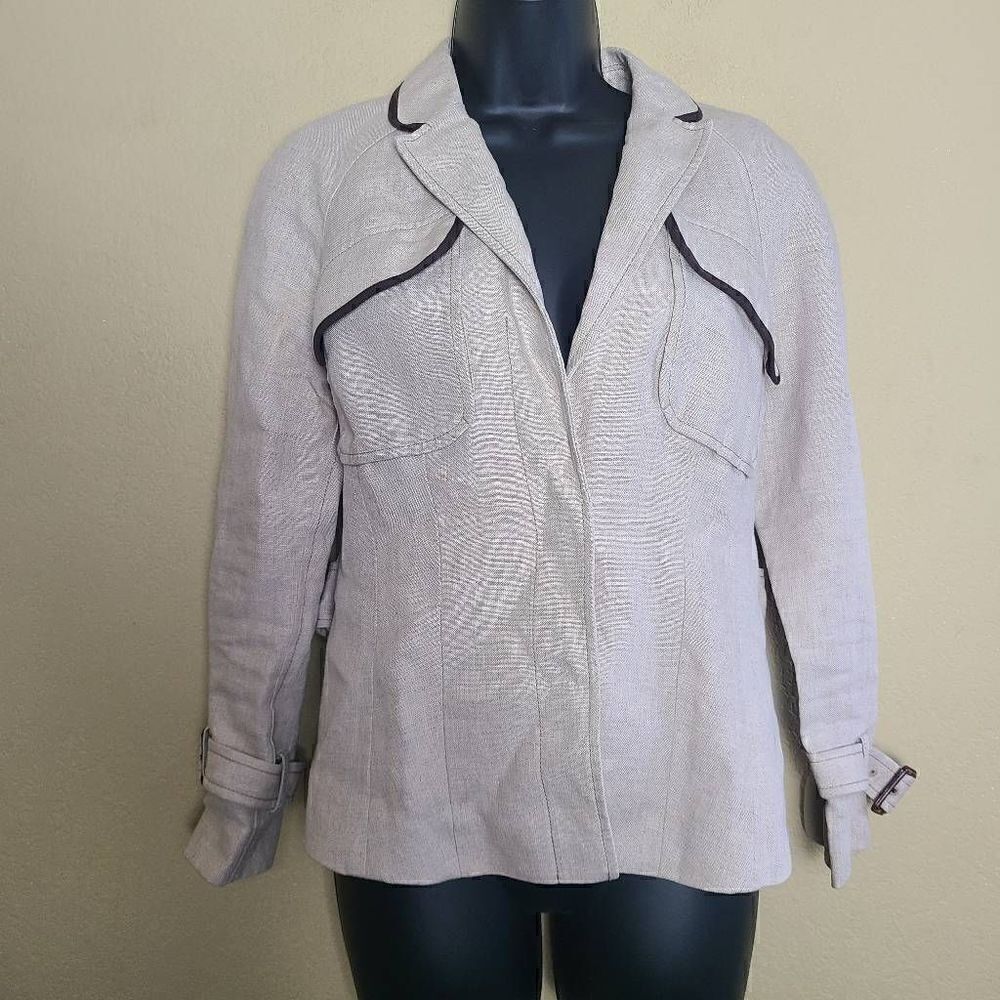 LOFT Linen Belted Blazer